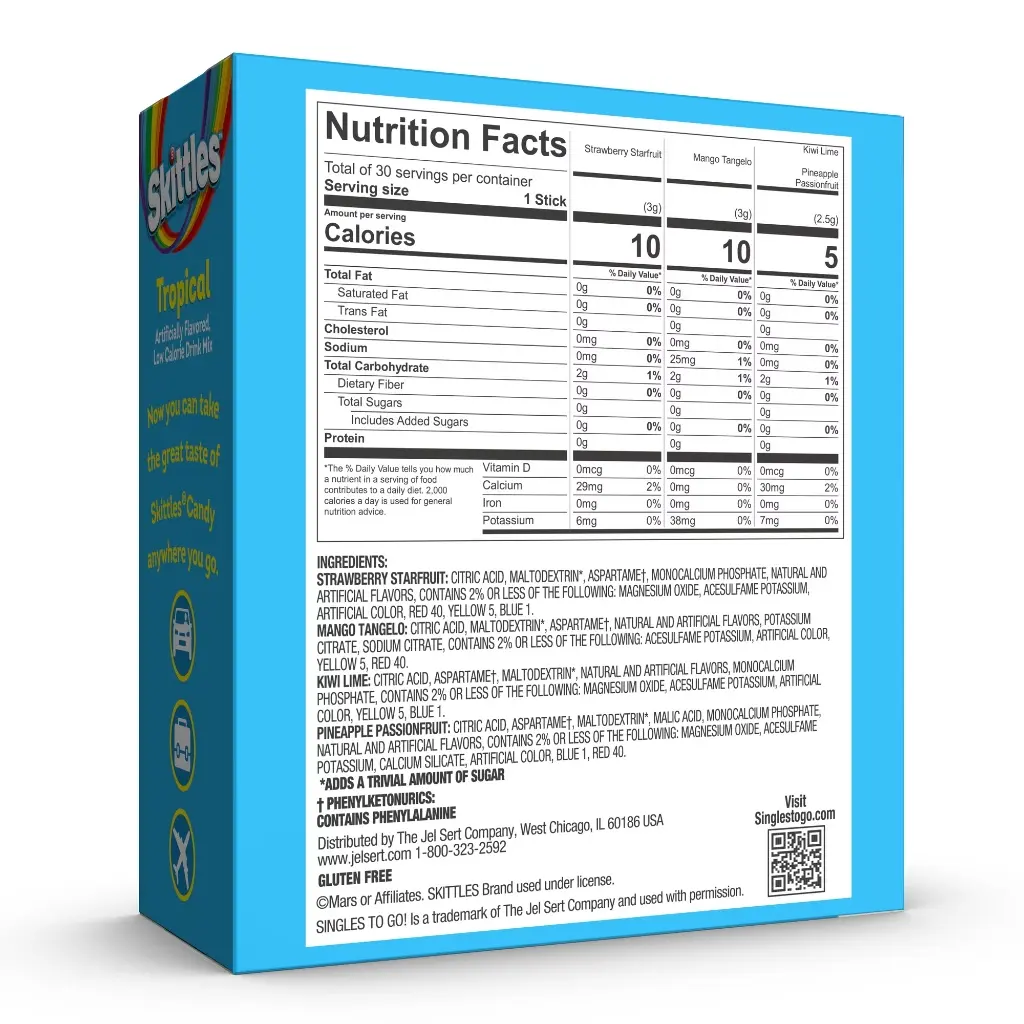 Ricos y sabrosos jugos, tabla de nutricion.
