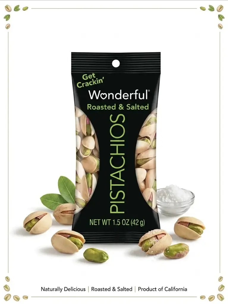 Pistachos Horneados con Sal 42g - WONDERFUL