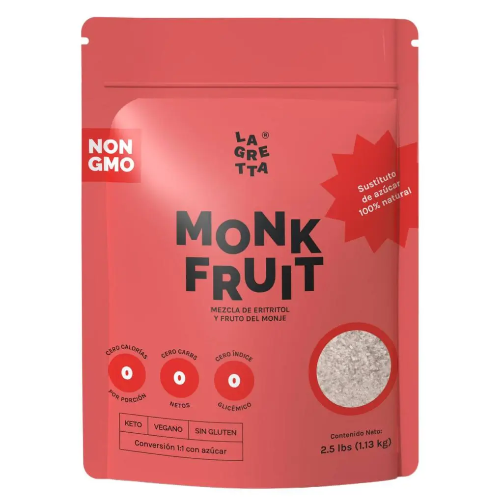 MONK FRUIT (FRUTO DEL MONJE) - Endulzante sin Calorías - LA GRETTA - 2.5 Lbs 