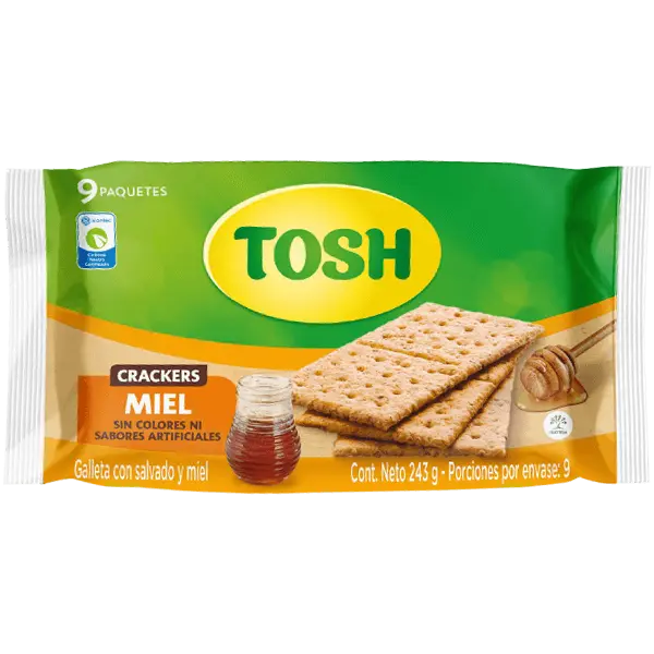 Crackers miel - TOSH - Paq. de 9 
