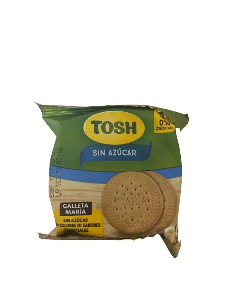 Galleta María Sin Azúcar Sin Colorantes Ni Sabores Artificiales - TOSH - Unidad