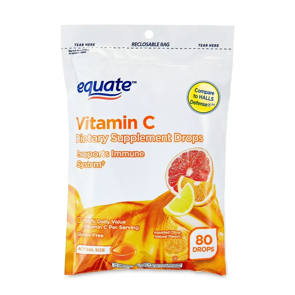 Confites de Vitamina C - EQUATE - bolsa de 80 unids.