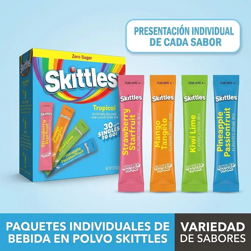 Mezcla de Bebida en Polvo estilo Cóctel sin Azúcar y sin Alcohol - MARGARITAVILLE - Sobres Individuales