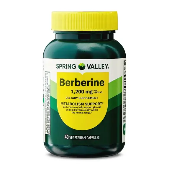 Berberina (Suplemento Dietético de Apoyo Al Metabolismo) - SPRING VALLEY - 1200 mg/40 Unidades