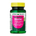 Biotina Extra Fuerte Más Queratina (para la Salud Del Cabello/piel/uñas) - SPRING VALLEY - 10,000 mcg/60 Tabletas