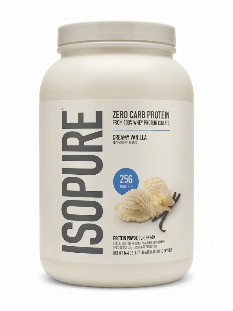 Proteína de Aislado de Suero 100% Puro Zero Carb - ISOPURE - 25g de Proteína/14 Porciones