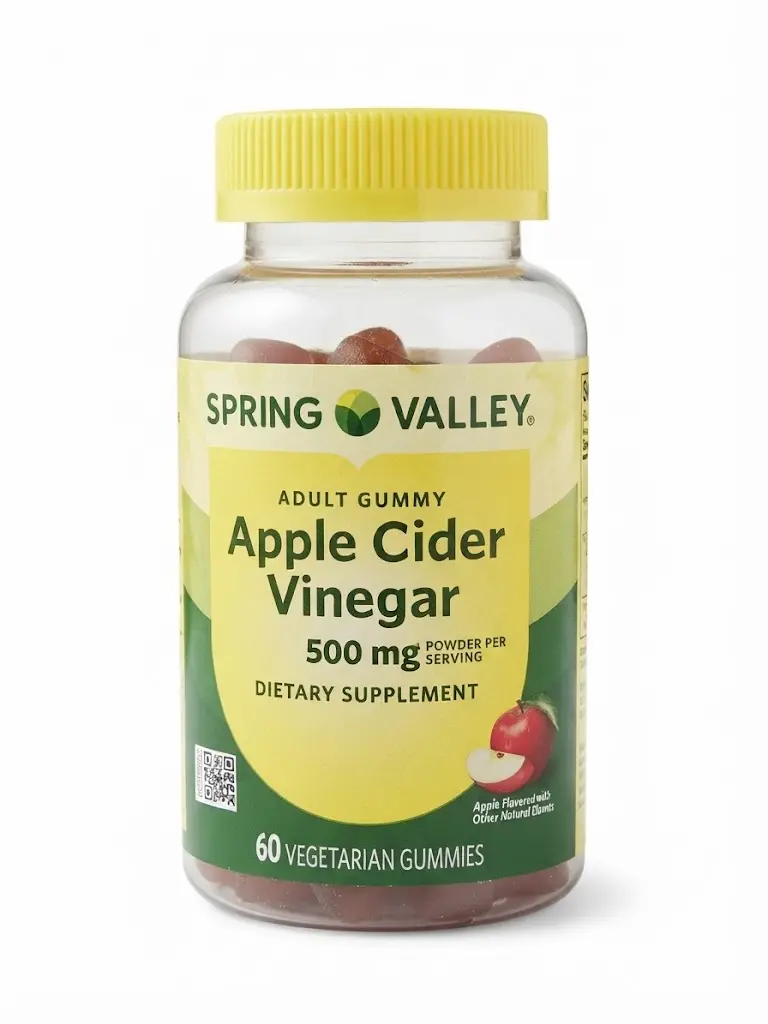 Gomitas de Vinagre de Manzana (Apoyo al control de la glucosa y la ansiedad) Sabor Manzana - SPRING VALLEY - 60 Unidades