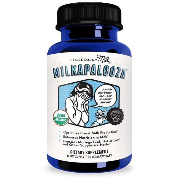 Milkapalooza (Suplemento natural para aumentar y enriquecer la producción de leche materna) - LEGENDARY MILK - 60 Capsulas