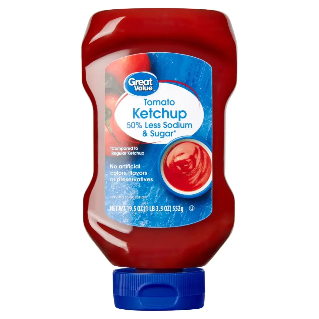 Ketchup con 50% menos Sal y Azúcar - Great Value - 552g