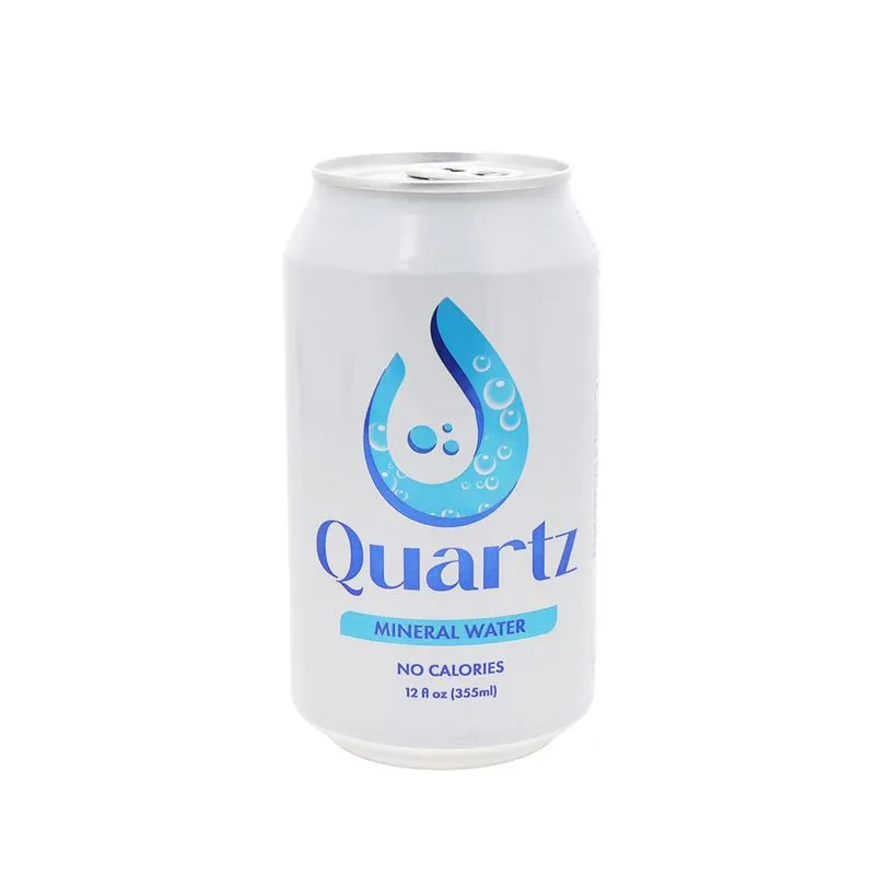 Agua Mineral Gasifificada Sin Azúcar - QUARTZ - Lata de 355 ML
