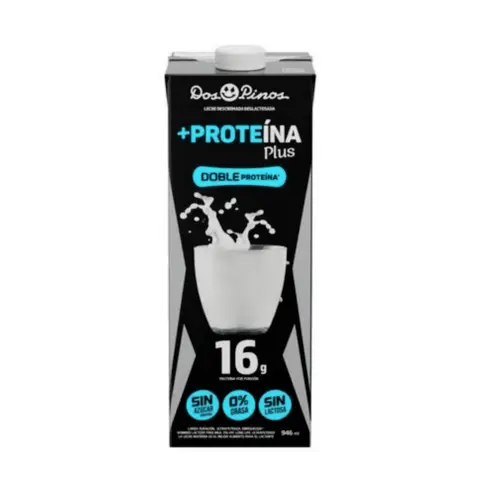 Leche Doble Proteína Sin Azúcar y Sin Lactosa - DOS PINOS - 1 Litro 