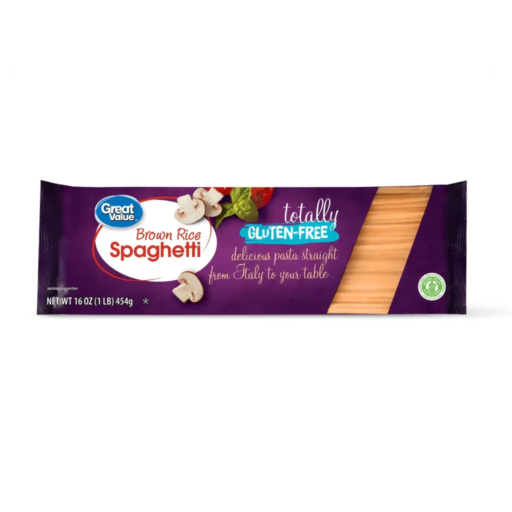 Espaguettis Sin Gluten, 100% Arroz Integral - Great Value - 16 oz.