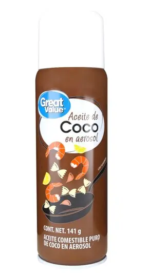 Aceite de Coco en Spray - Great Value - 141g