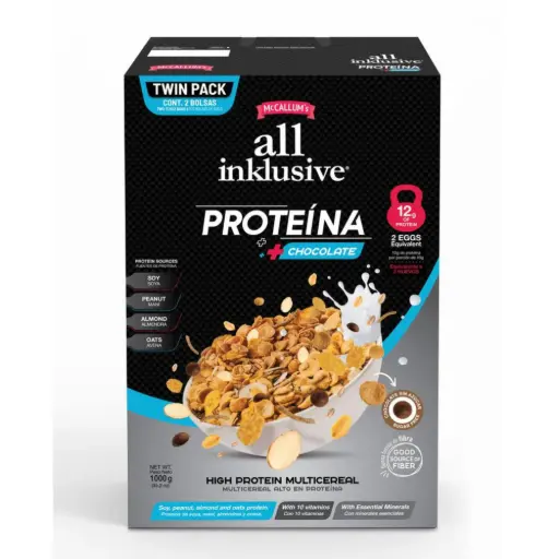 Cereal "All Inklusive" Proteina+Chocolate - McCallum's - 1000g (grande)