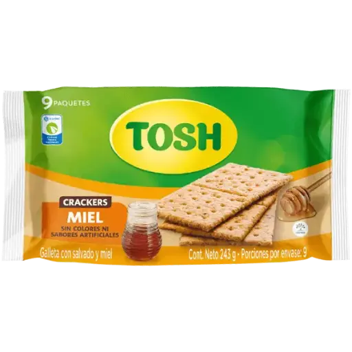 Crackers miel - TOSH - Paq. de 9 