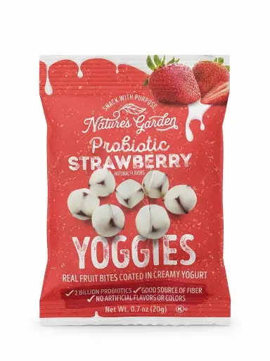 Bolitas Probióticas de Fresa con Yogurt "Yoggies" - NATURE'S GARDEN - 20g