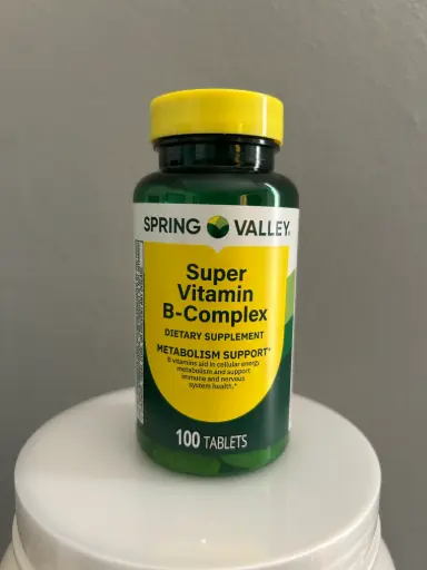 Super Vitaminas de Complejo B (Suplemento dietético de apoyo al metabolismo) - SPRING VALLEY - 100 Unidades