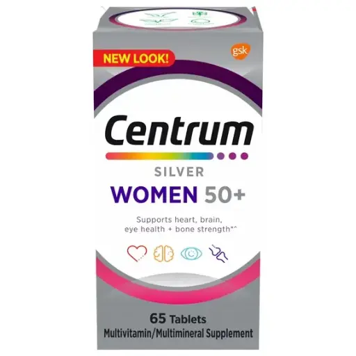 Multivitamínico para Mujeres mayores de 50 Años con Vitaminas B, C, D3 y E - CENTRUM SILVER - 65 Tabletas