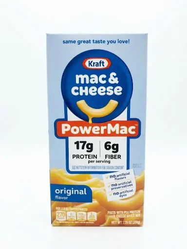 Macarrones con Queso "PowerMac" (17g de Proteína y 6g de Fibra) - KRAFT - 7.25 oz