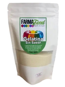 Gelatina Sin Sabor de Origen Bovino - FARMAFOOD - 100g