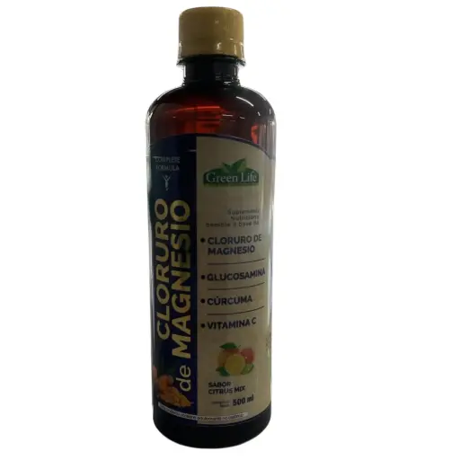 Cloruro De Magnesio + Glucosamina + Cúrcuma + Vitamina C - GREEN LIFE -  500ML