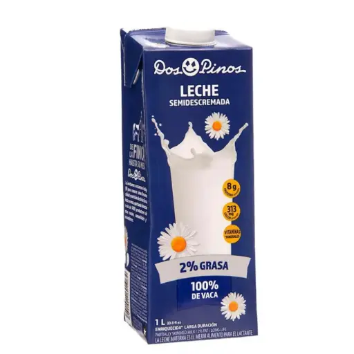 Leche Semidescremada - DOS PINOS - 1 Litro